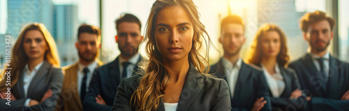 A group of business people, a team of colleagues, diversity, silhouette, double exposure, human ressource and business background