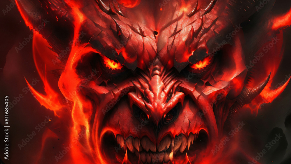 Devil, satan, demon, evil, lucifer, monster in hell and rage, super ...