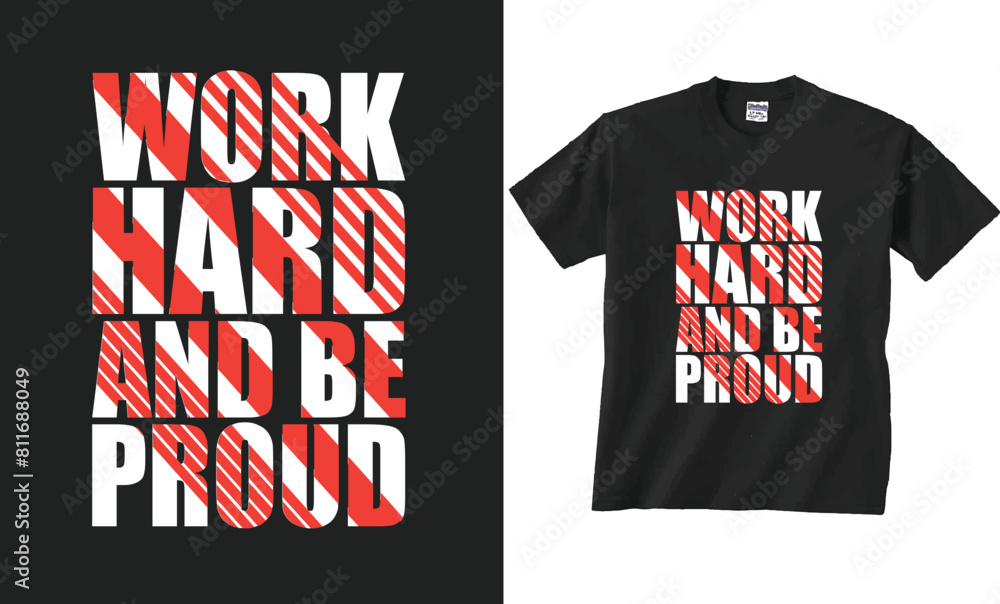 Fototapeta premium If you work hard you will shine in life typography t-shirt design, inspirational quotes t-shirt design, motivational typography t-shirt design. 