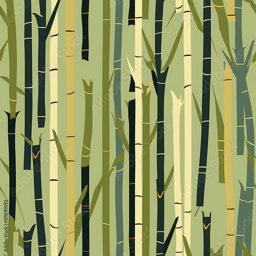 Bamboo digital art seamless pattern  the design for apply a variety of graphic works