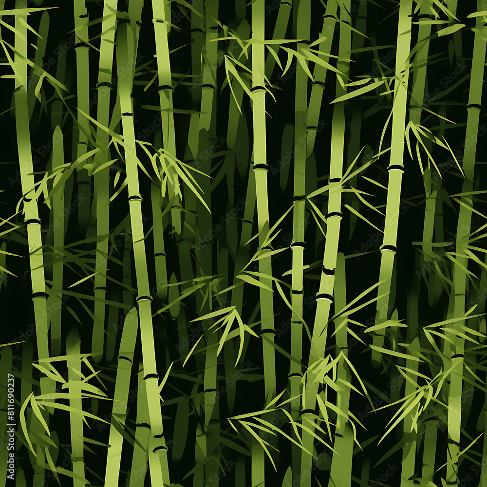 Naklejka premium Bamboo digital art seamless pattern, the design for apply a variety of graphic works
