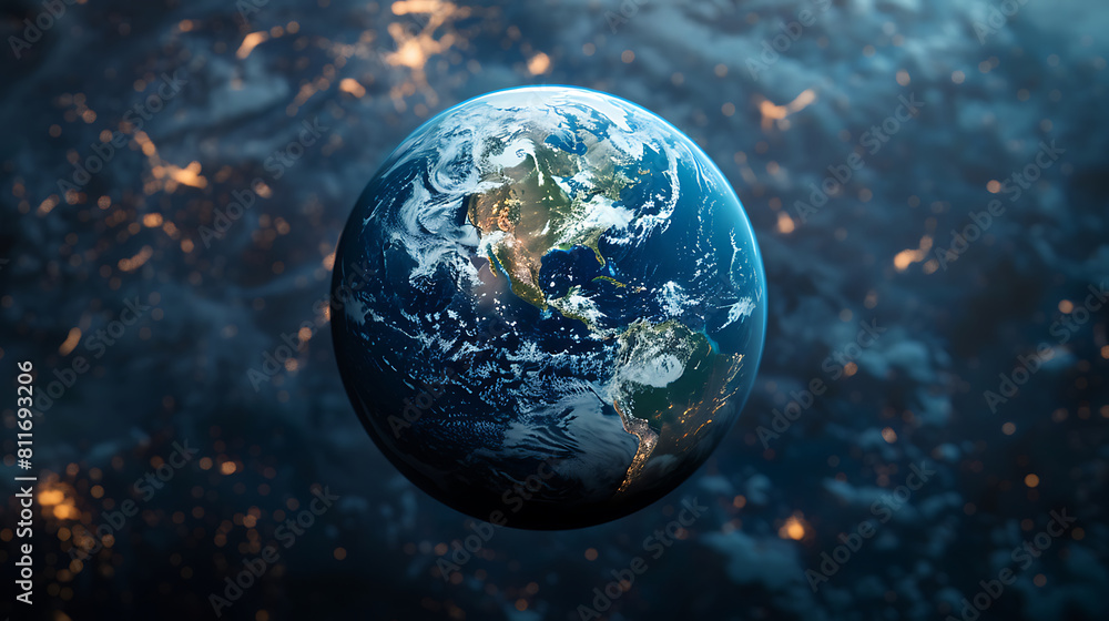 Business Blue Color Block Earth Background. Generative Ai Business Blue Color Block Earth Background. Generative Ai