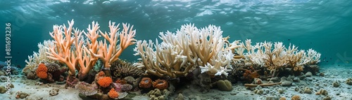 A beautiful coral reef with a variety of colorful sea creatures
