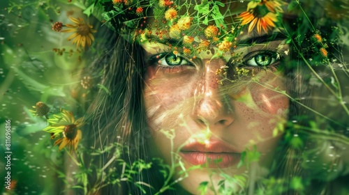 Mother nature as a young woman