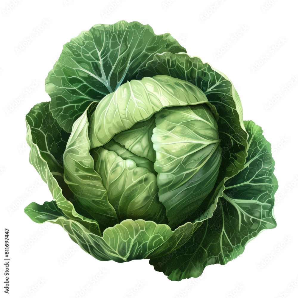 Photo of cabbage, Isolated on white background Photo of cabbage, Isolated on white background