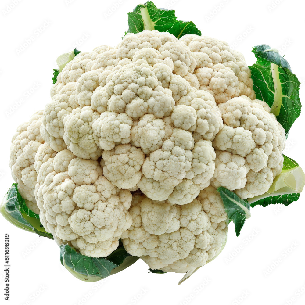 Photo of Cauliflower, Isolated on white background Photo of Cauliflower, Isolated on white background