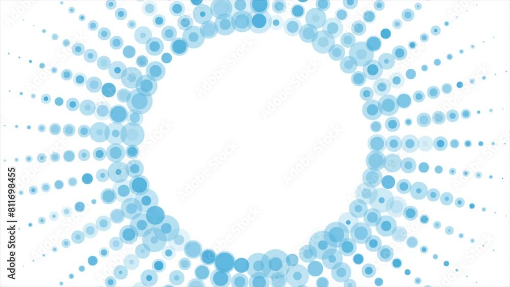 Geometric minimal tech blue halftones dotted circles abstract ...