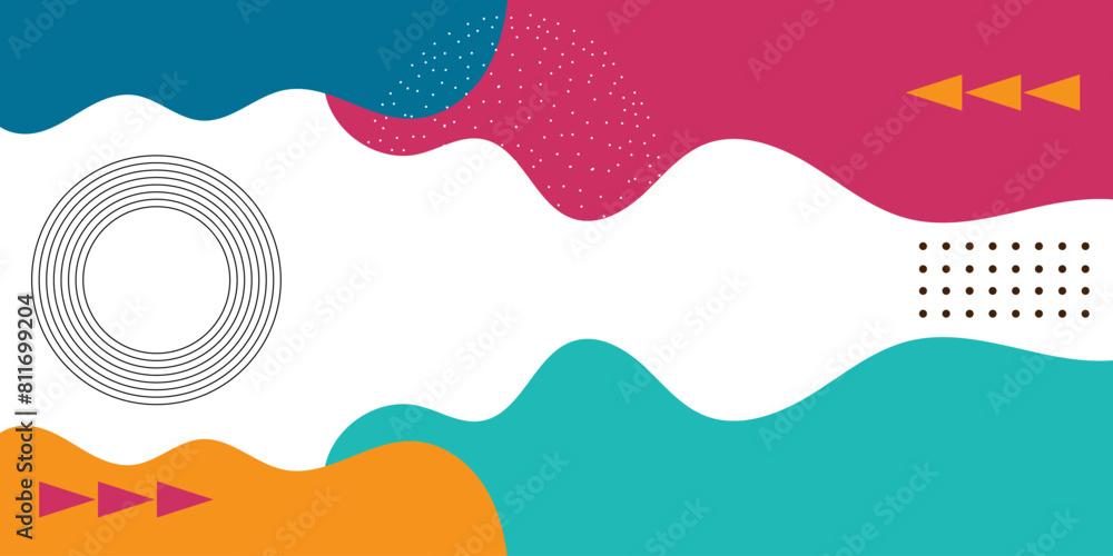 Abstract pop art background with halftone, wave pattern and twisting dot. Vector pattern. geometric ornament. Design template. Color wave and presentation design Abstract pop art background with halftone, wave pattern and twisting dot. Vector pattern. geometric ornament. Design template. Color wave and presentation design