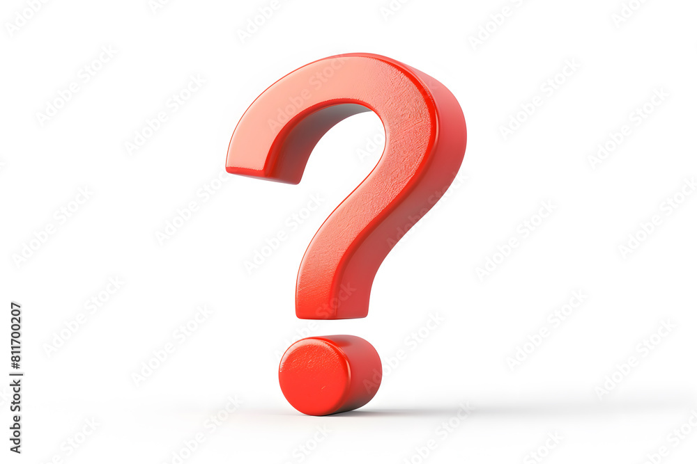 3d red question mark symbol isolated on white background 3d red question mark symbol isolated on white background