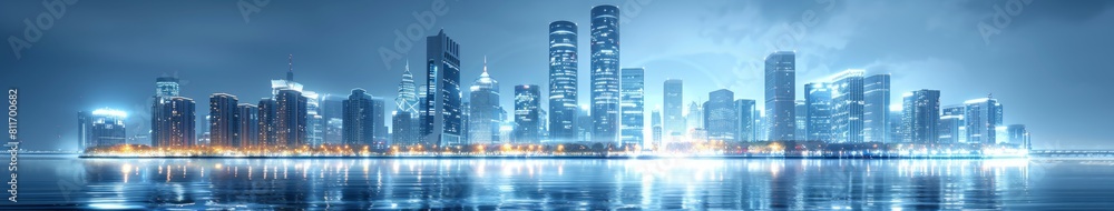 Obraz premium Skyscraper set, white background, high rise, super tall, giant skyscraper collection, apartment, perspective, contemporary, 3D, bank, property, real estate, smart，Contemporary High-Rise Skyscraper 