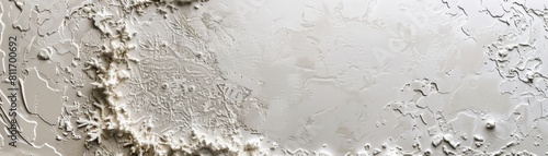 Close-up of a dirty  weathered concrete wall with cracks and peeling paint.