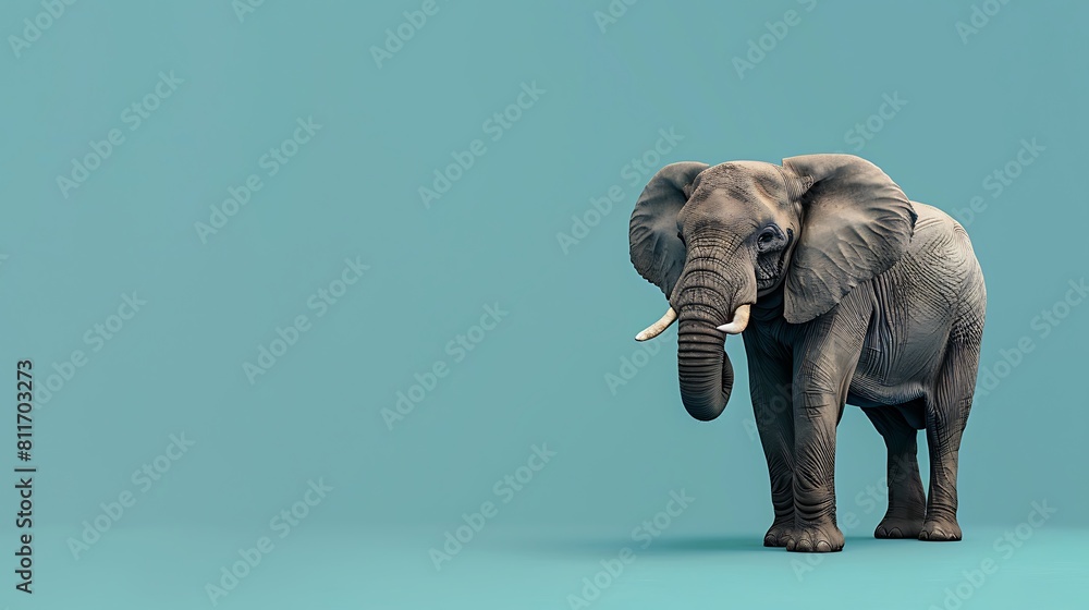 Obraz premium Endangered Species Day. The species most at risk is the Sumatran elephant, with a population of around 2,400-2,800 individuals.