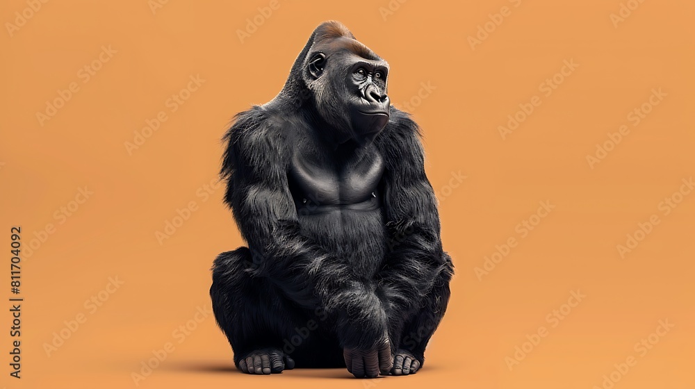 Endangered Species Day. Gorilla is an endangered animal Endangered Species Day. Gorilla is an endangered animal