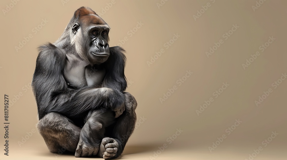 Endangered Species Day. Gorilla is an endangered animal Endangered Species Day. Gorilla is an endangered animal