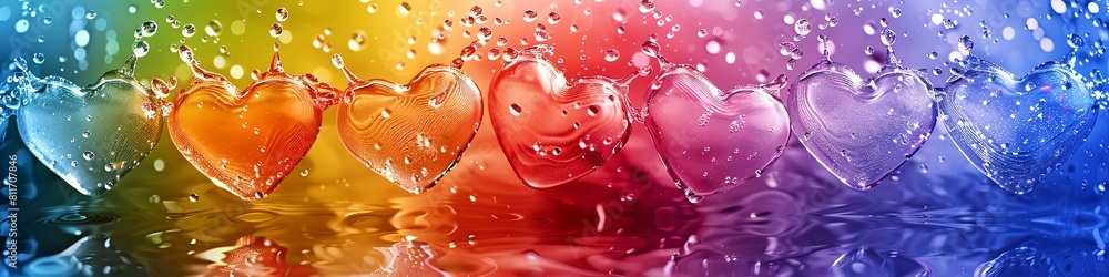 Rainbow Spectrum of Splash Art Hearts Rainbow Spectrum of Splash Art Hearts