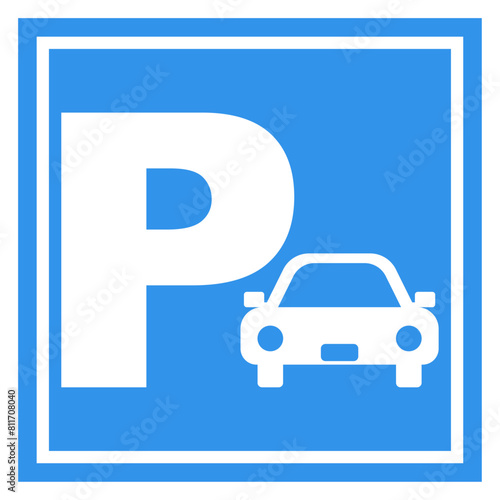 blue parking sign Traffic signs, parking places.