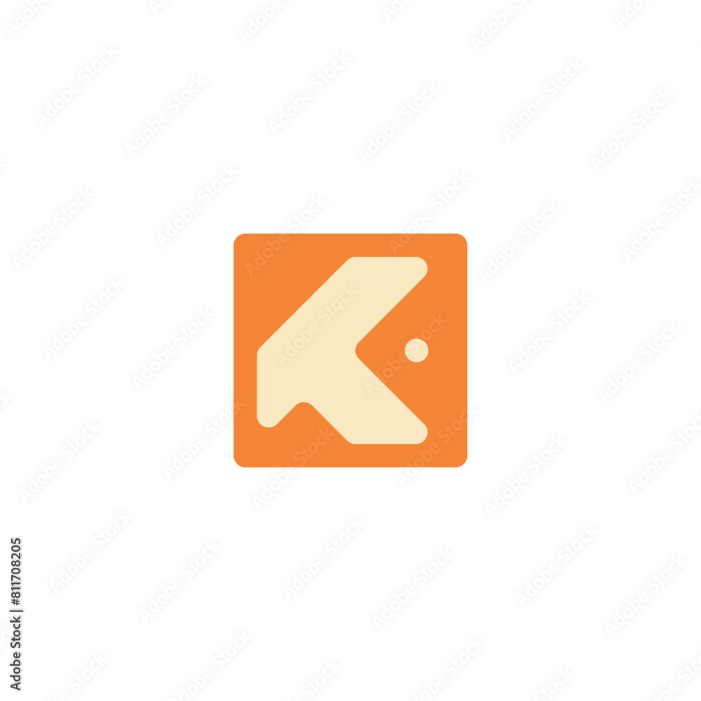 Initial K logo design vector in square shape and yellow color 110524 Initial K logo design vector in square shape and yellow color 110524