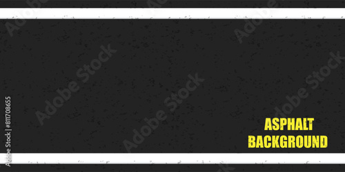 Asphalt road texture background of black tarmac surface. Asphalt road with white line of traffic lane, highway or roadway background for racing with tar or tarmac texture