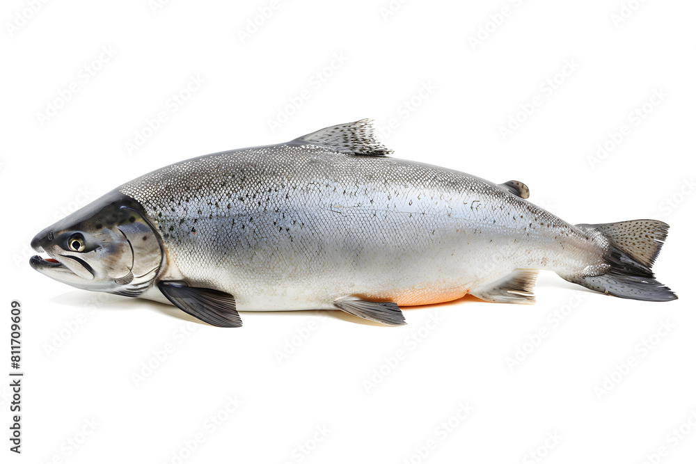 Salmon fish isolated on white background Salmon fish isolated on white background