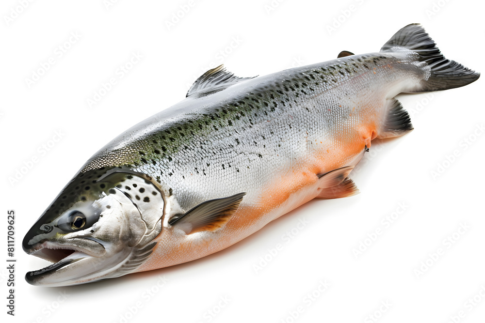 Salmon fish isolated on white background Salmon fish isolated on white background