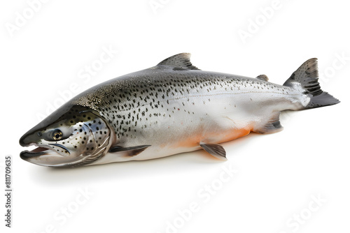 Salmon fish isolated on white background