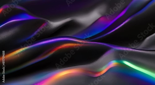 Wallpaper Mural The Enchanting Look of Black Holographic Silk Torontodigital.ca