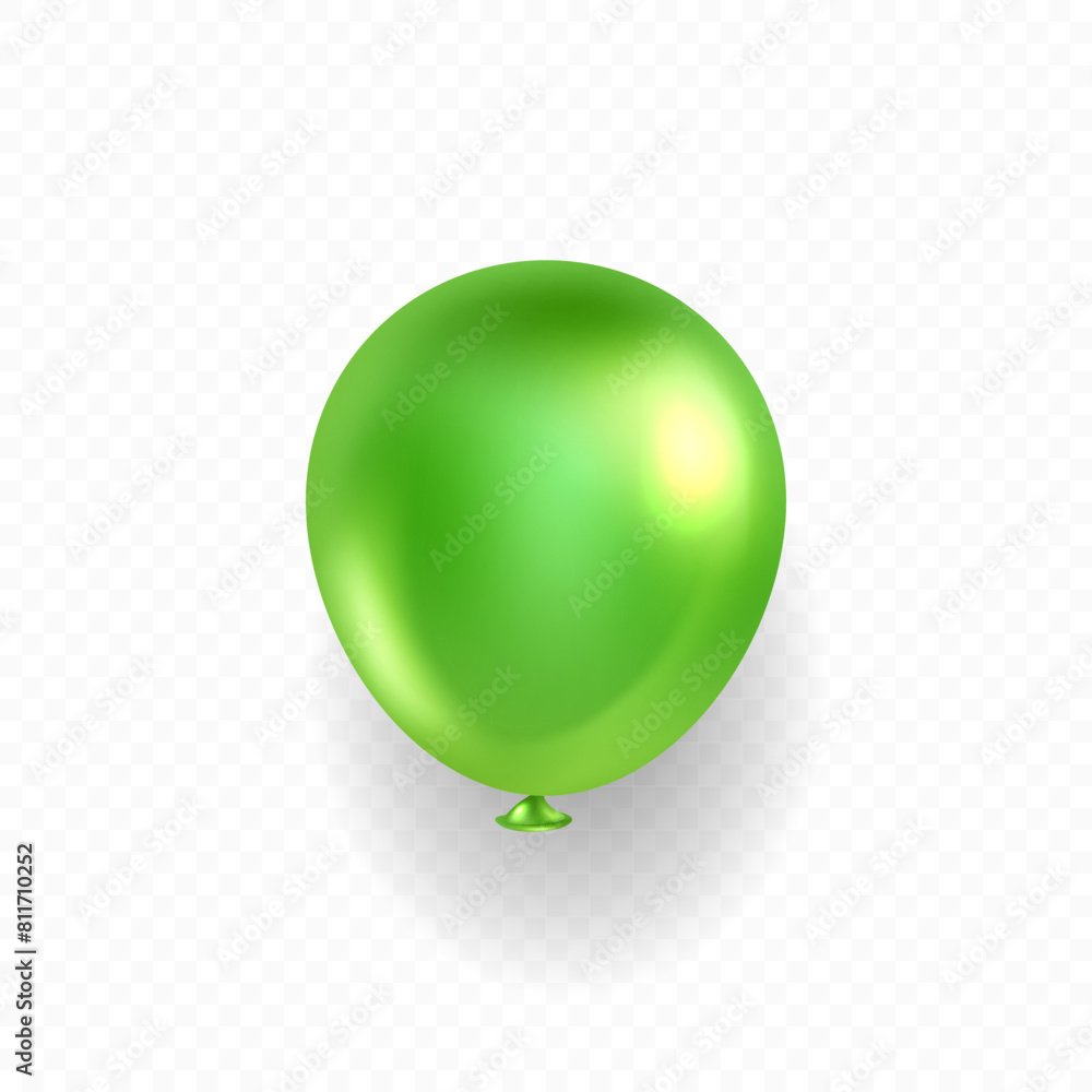 Elegant 3D realistic green balloon background vector illustration Elegant 3D realistic green balloon background vector illustration