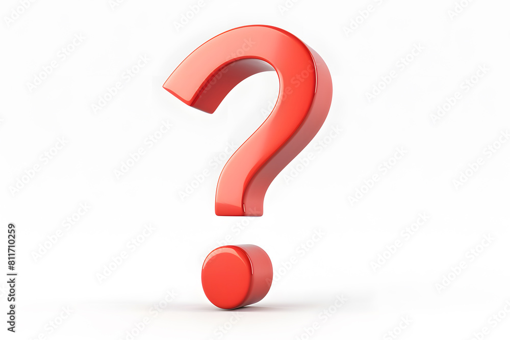 3d red question mark symbol isolated on white background 3d red question mark symbol isolated on white background