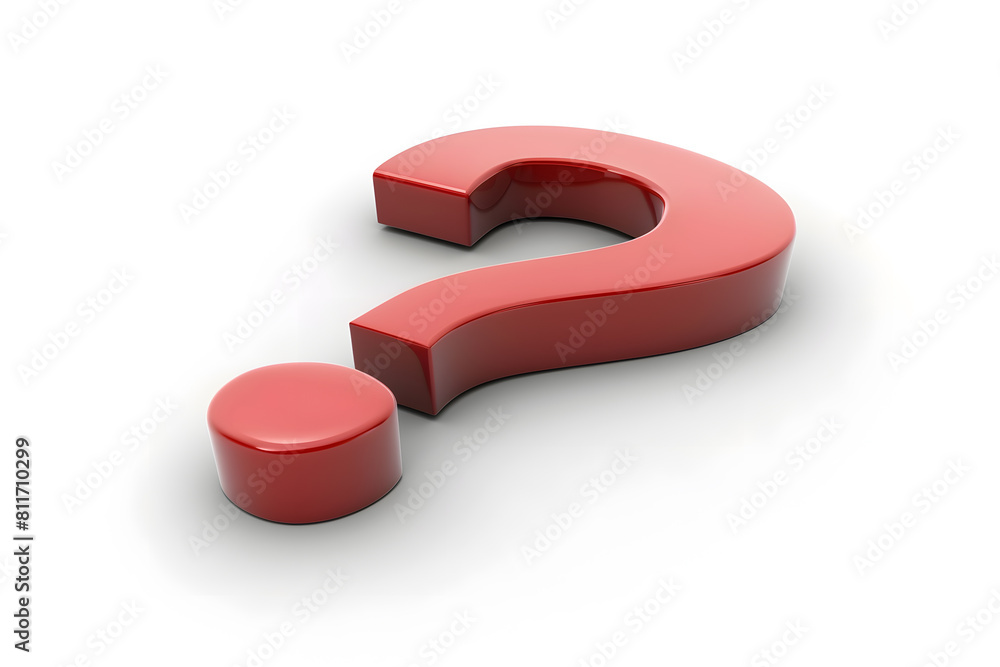 3d red question mark symbol isolated on white background 3d red question mark symbol isolated on white background