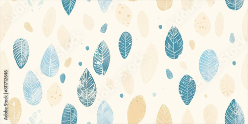 An adorable pattern in light shades of blue and beige, designed specifically for a baby boy's nursery. The gentle hues evoke a sense of peace and serenity, creating a comforting and environment photo