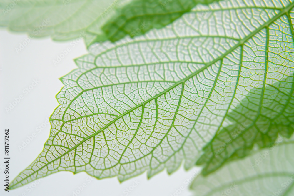 Fototapeta premium green leaf with water drops