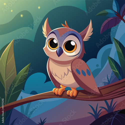 A blue bird is looking out of a hole in the forest