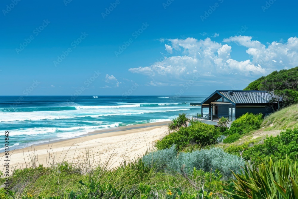 Fototapeta premium coastal escape bungalow