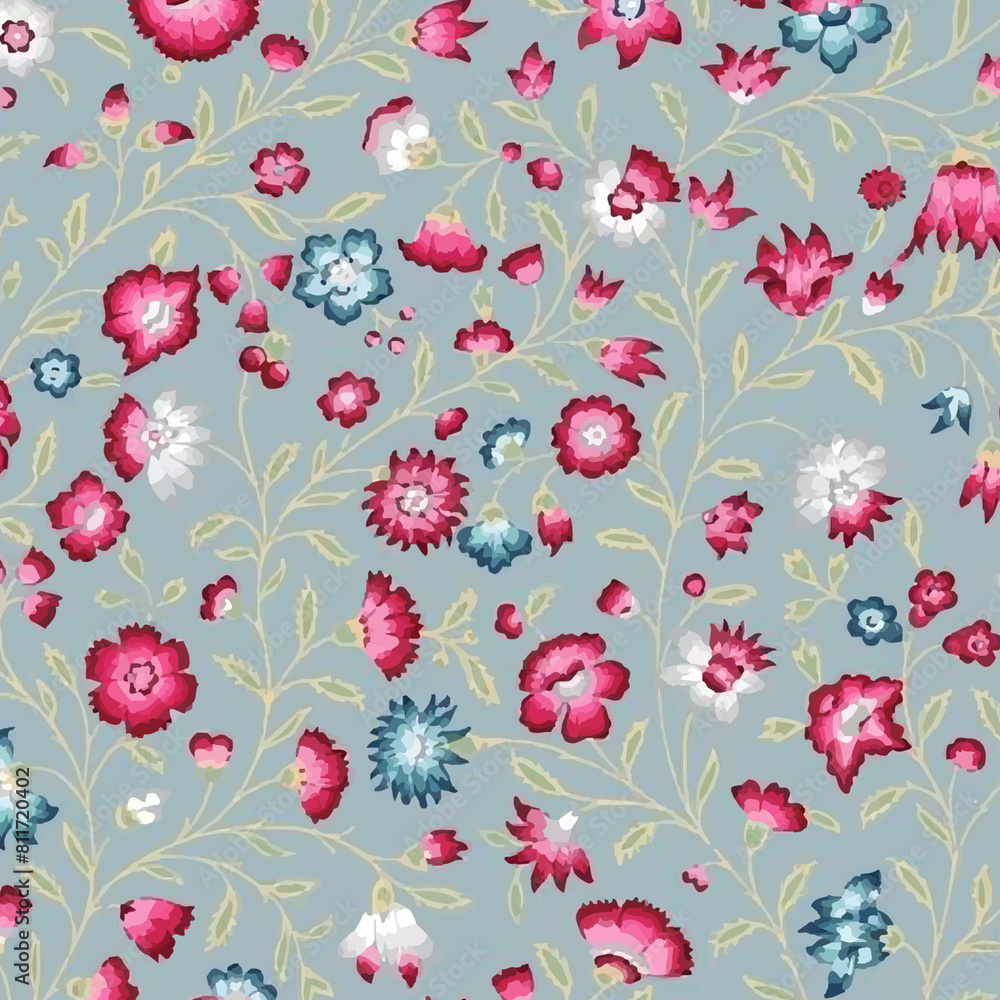 Fototapeta premium Ajrakh Pattern, Ikat, block print Pattern, batik print Pattern, madhubani, kalamkari, chinz, kani, Abstract, shirting design, Background digital printing textile pattern wallpaper 