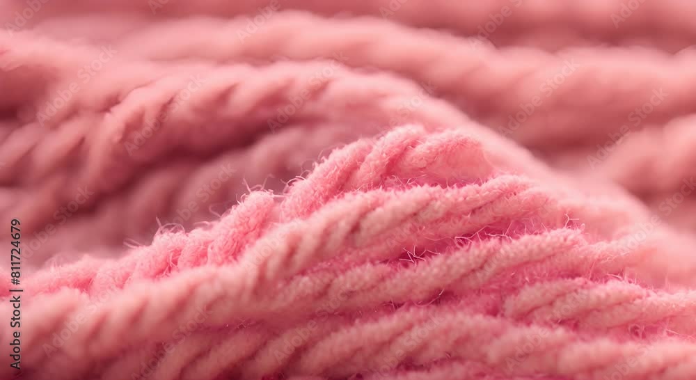 Close-Up of a Mesmerizing Pink Knitted Carpet Close-Up of a Mesmerizing Pink Knitted Carpet