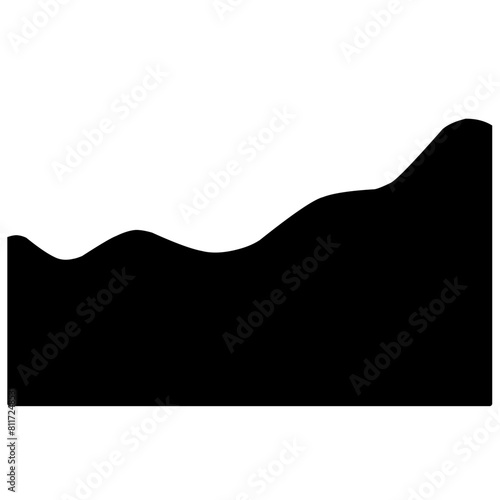 Divider shapes top and bottom for web page. Shape silhouette vector ilustration