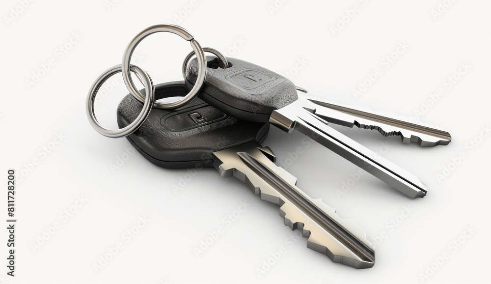 car keys isolated on a white background. car keys isolated on a white background.