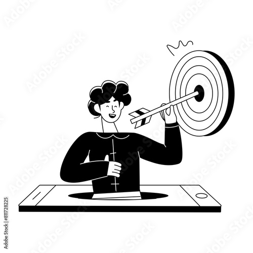 Check out doodle mini illustration of target audience 