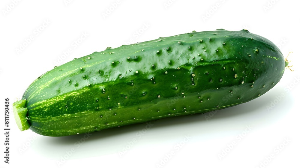 Close up of a fresh Cucumber on a white Background Close up of a fresh Cucumber on a white Background
