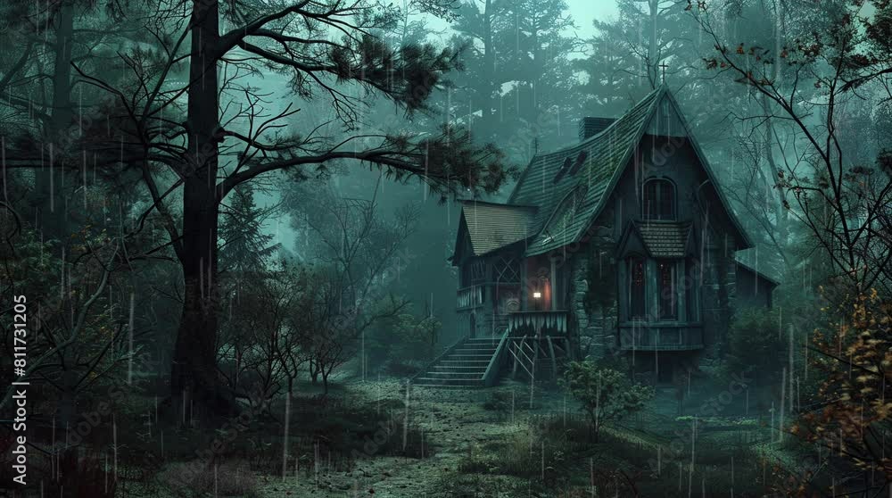 Wooden house in a rainy night forest
Seamless looping 4k time-lapse virtual video animation background. Generated AI Wooden house in a rainy night forest
Seamless looping 4k time-lapse virtual video animation background. Generated AI