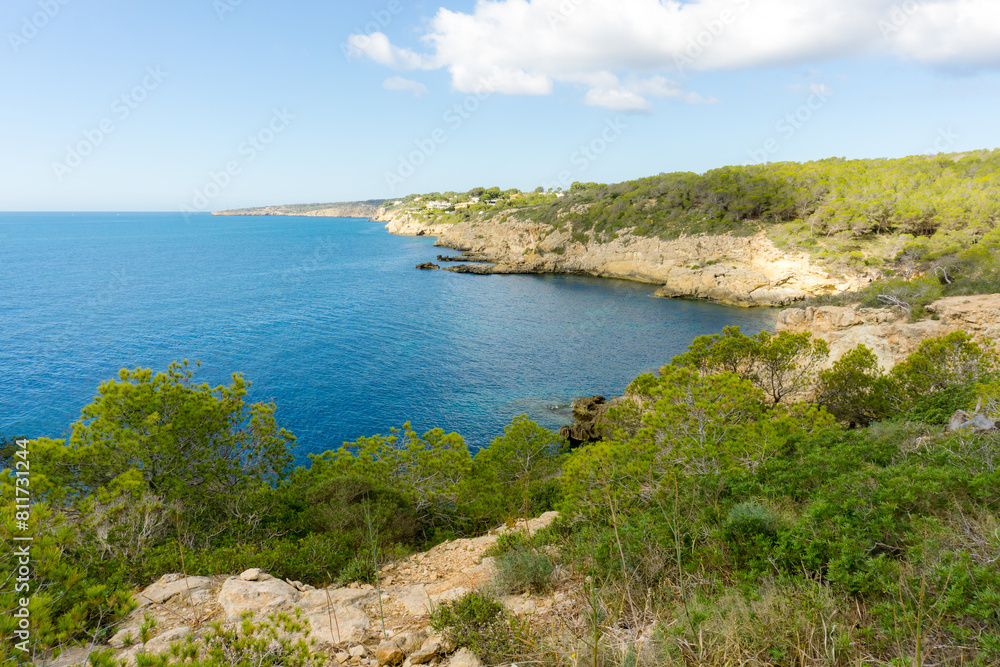 Klippen und Strände Calla Portals Vells Balearic Islands Spanien am Meer Klippen und Strände Calla Portals Vells Balearic Islands Spanien am Meer