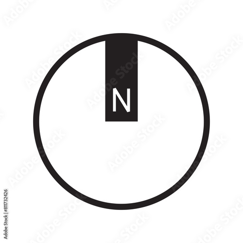 Architectural north arrow and compass outline vector