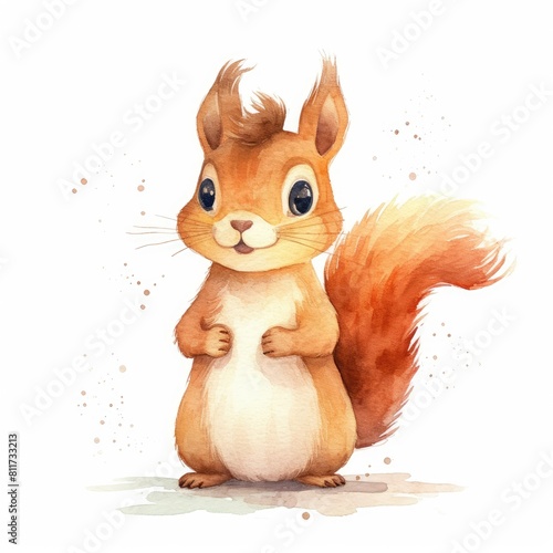 Cartoon cute squirrel. Cheerful forest animal. © Boomanoid