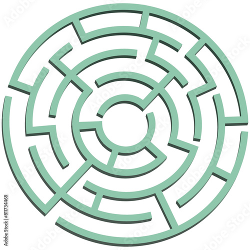 3d Maze conundrum for challenge the kids, Labyrinth for finding the right path. Game for children.