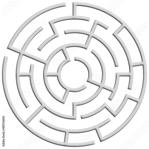 3d Maze conundrum for challenge the kids, Labyrinth for finding the right path. Game for children.