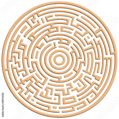 3d Maze conundrum for challenge the kids, Labyrinth for finding the right path. Game for children.