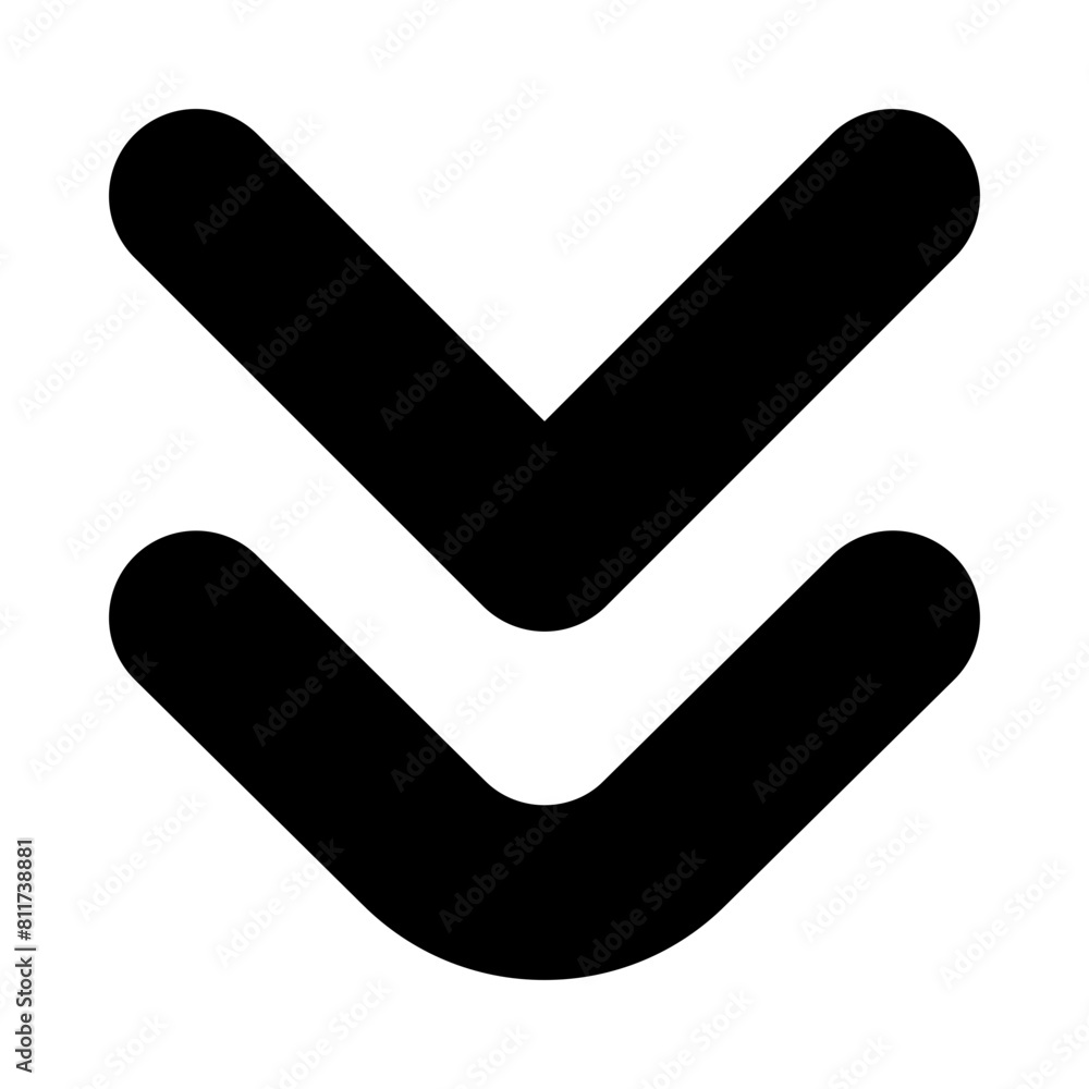 angle double small down flat vector illustration angle double small down flat vector illustration