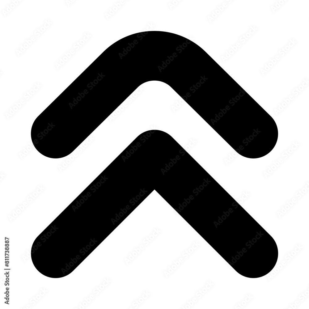 angle double small up flat vector illustration angle double small up flat vector illustration