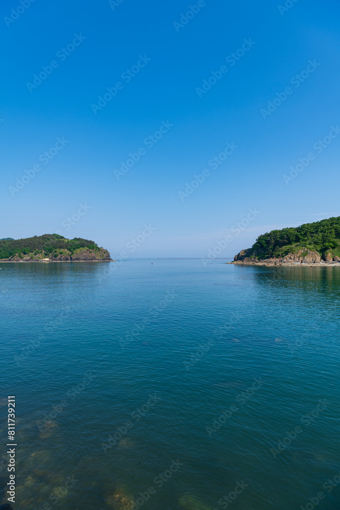 The seaside scenery of Xiaochangshan Island in Changhai County, Dalian The seaside scenery of Xiaochangshan Island in Changhai County, Dalian