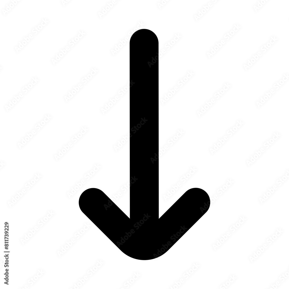 arrow down flat vector illustration arrow down flat vector illustration
